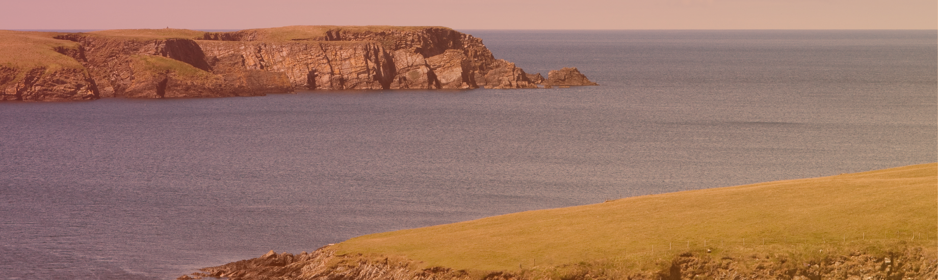 An image of Shetland featuring a red and yellow gradient